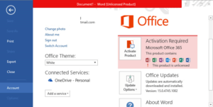 Activate Office 365 subscription on Windows