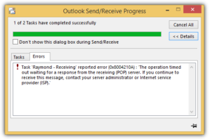 POP Server Timeout Error – 0x8004210a